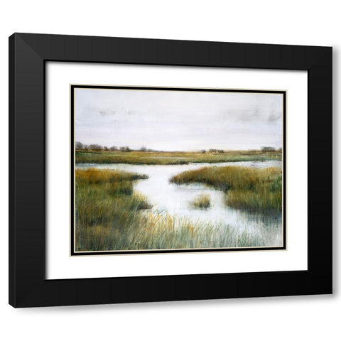 Misty Marshland  I Black Modern Wood Framed Art Print with Double Matting by OToole, Tim