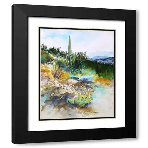 High Desert Scene Black Modern Wood Framed Art Print with Double Matting by Bonaparte, Diane