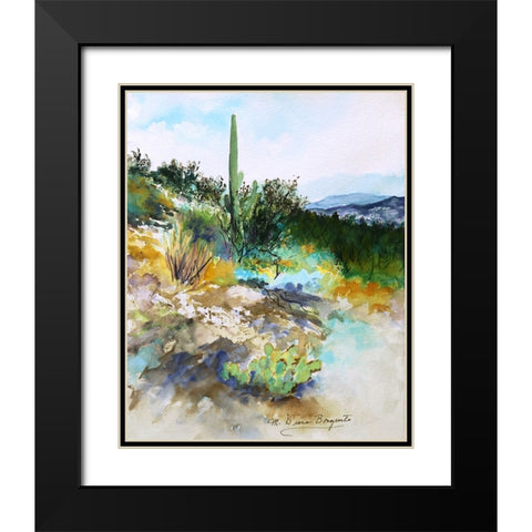 High Desert Scene Black Modern Wood Framed Art Print with Double Matting by Bonaparte, Diane