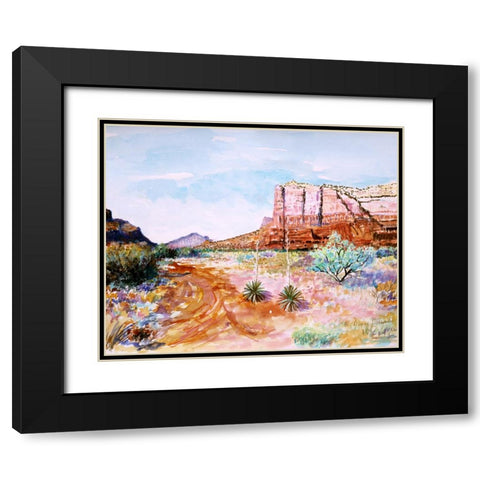 Desert in Spring Black Modern Wood Framed Art Print with Double Matting by Bonaparte, Diane