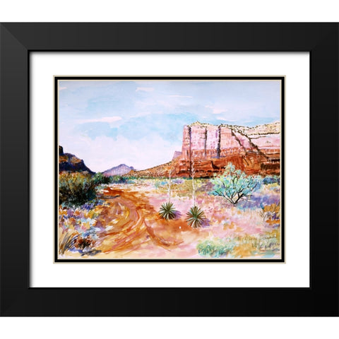 Desert in Spring Black Modern Wood Framed Art Print with Double Matting by Bonaparte, Diane