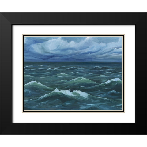 Luna Sea III Black Modern Wood Framed Art Print with Double Matting by Popp, Grace