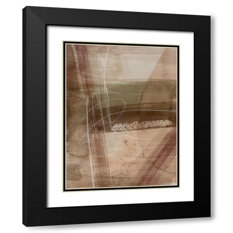 Peach on Earth I Black Modern Wood Framed Art Print with Double Matting by Popp, Grace