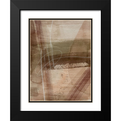 Peach on Earth I Black Modern Wood Framed Art Print with Double Matting by Popp, Grace