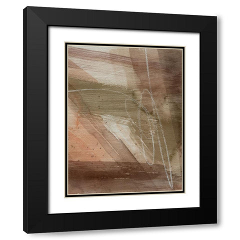 Peach on Earth II Black Modern Wood Framed Art Print with Double Matting by Popp, Grace