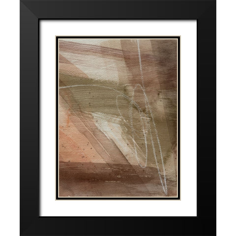 Peach on Earth II Black Modern Wood Framed Art Print with Double Matting by Popp, Grace