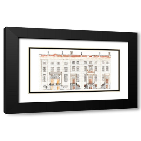 Amsterdam Canal Houses V Black Modern Wood Framed Art Print with Double Matting by Teyler, Johan