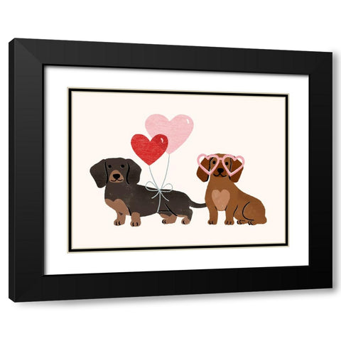 Little Legs Big Heart VII Black Modern Wood Framed Art Print with Double Matting by Barnes, Victoria