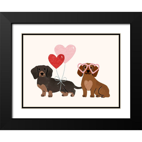 Little Legs Big Heart VII Black Modern Wood Framed Art Print with Double Matting by Barnes, Victoria