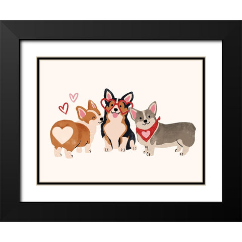 Little Legs Big Heart VIII Black Modern Wood Framed Art Print with Double Matting by Barnes, Victoria