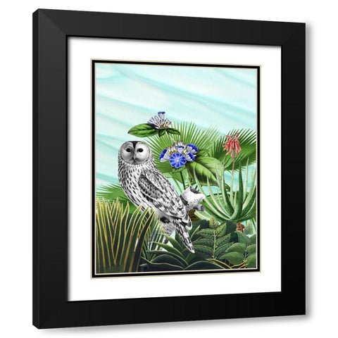 Tropical Wave II Black Modern Wood Framed Art Print with Double Matting by Wang, Melissa