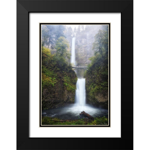 Rapid Waterfall III Black Modern Wood Framed Art Print with Double Matting by Drost, David