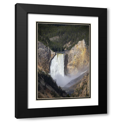 Rapid Waterfall IV Black Modern Wood Framed Art Print with Double Matting by Drost, David