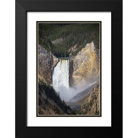 Rapid Waterfall IV Black Modern Wood Framed Art Print with Double Matting by Drost, David