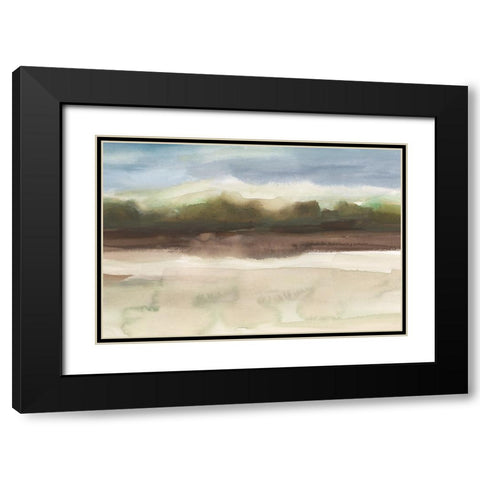 Blended Treeline II Black Modern Wood Framed Art Print with Double Matting by Harper, Ethan