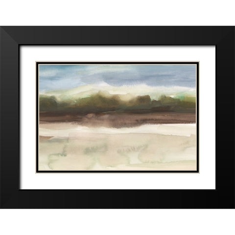 Blended Treeline II Black Modern Wood Framed Art Print with Double Matting by Harper, Ethan