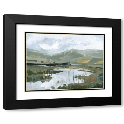 Wetland Vista II Black Modern Wood Framed Art Print with Double Matting by Barnes, Victoria