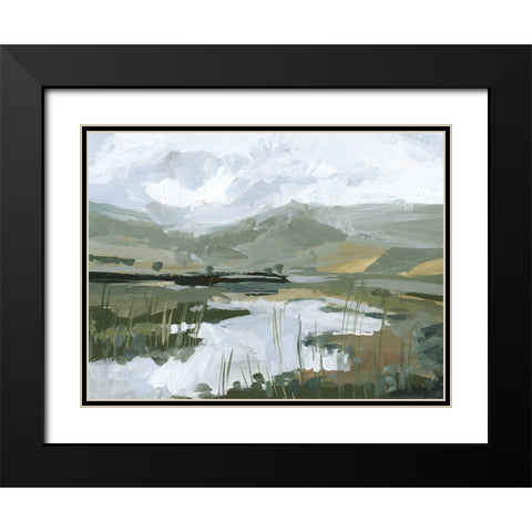 Wetland Vista II Black Modern Wood Framed Art Print with Double Matting by Barnes, Victoria