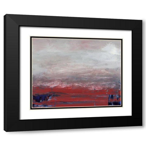 Red Glimpse Black Modern Wood Framed Art Print with Double Matting by Gordon, Sharon