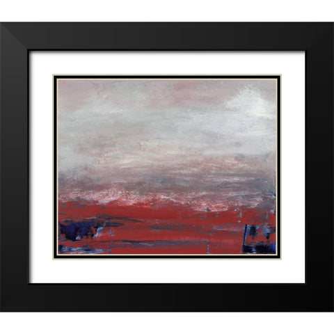 Red Glimpse Black Modern Wood Framed Art Print with Double Matting by Gordon, Sharon