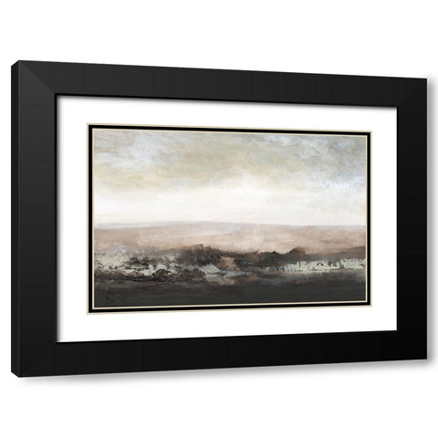Across the Hills Black Modern Wood Framed Art Print with Double Matting by Gordon, Sharon