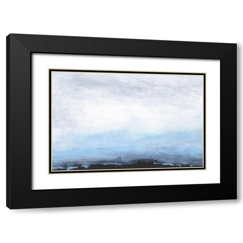 Across the Blue Ocean Black Modern Wood Framed Art Print with Double Matting by Gordon, Sharon