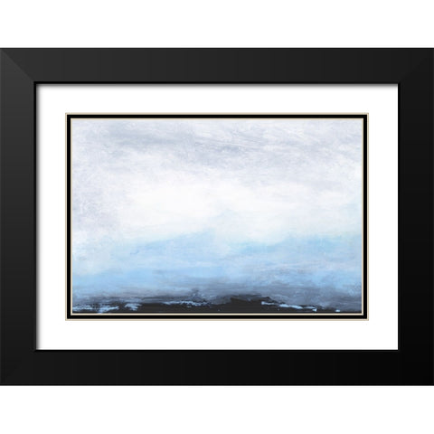 Across the Blue Ocean Black Modern Wood Framed Art Print with Double Matting by Gordon, Sharon