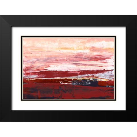 Summerset I Black Modern Wood Framed Art Print with Double Matting by Gordon, Sharon