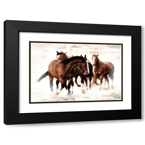 The Finish Line Black Modern Wood Framed Art Print with Double Matting by Drost, David