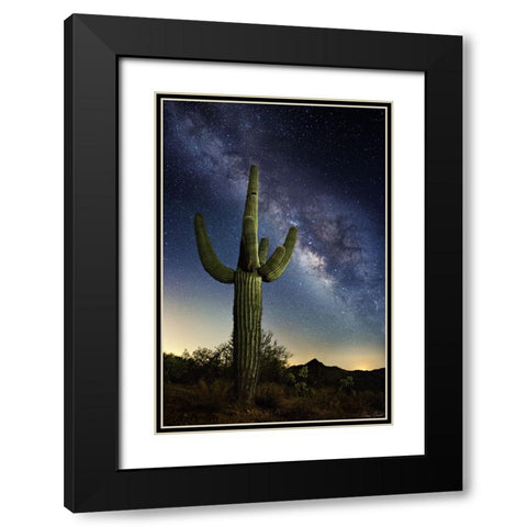 Desert Lights I Black Modern Wood Framed Art Print with Double Matting by Drost, David
