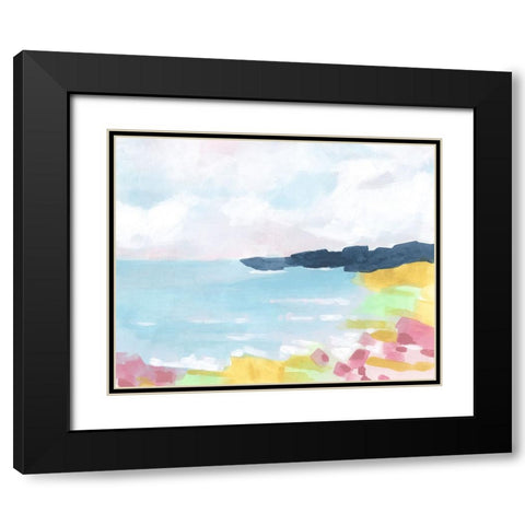Chroma Coast II Black Modern Wood Framed Art Print with Double Matting by Vess, June Erica