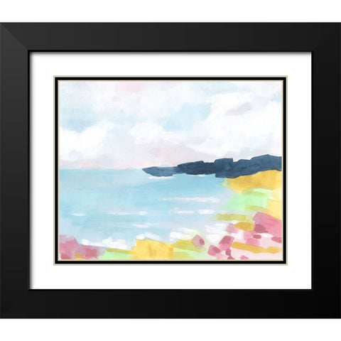 Chroma Coast II Black Modern Wood Framed Art Print with Double Matting by Vess, June Erica