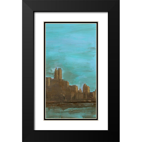 Manhattan Triptych III Black Modern Wood Framed Art Print with Double Matting by Ludwig, Alicia