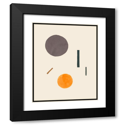 Custom Intraconnected I Black Modern Wood Framed Art Print with Double Matting by Wang, Melissa