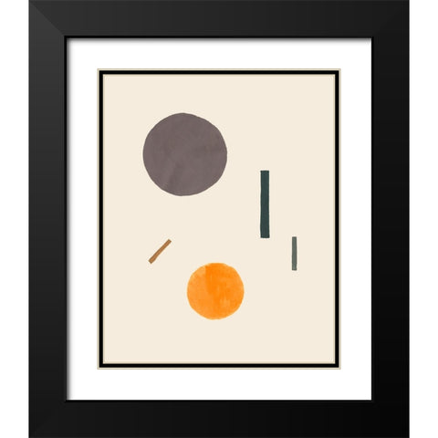 Custom Intraconnected I Black Modern Wood Framed Art Print with Double Matting by Wang, Melissa