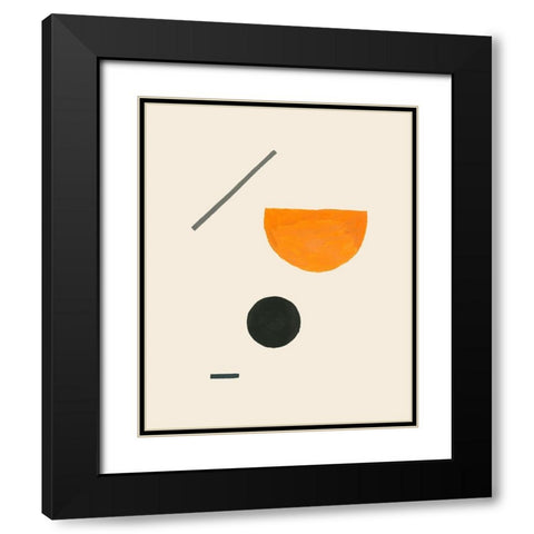 Custom Intraconnected II Black Modern Wood Framed Art Print with Double Matting by Wang, Melissa