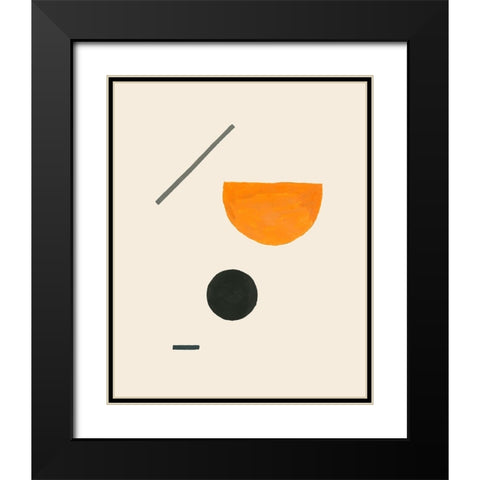 Custom Intraconnected II Black Modern Wood Framed Art Print with Double Matting by Wang, Melissa