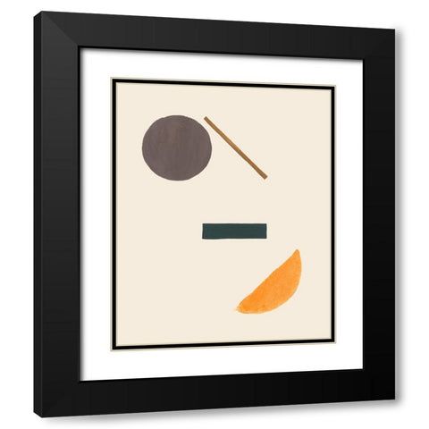 Custom Intraconnected III Black Modern Wood Framed Art Print with Double Matting by Wang, Melissa