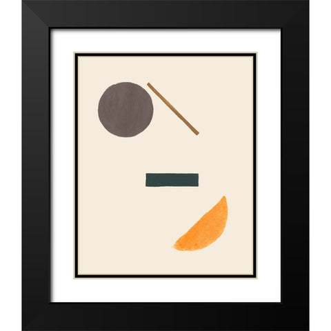 Custom Intraconnected III Black Modern Wood Framed Art Print with Double Matting by Wang, Melissa