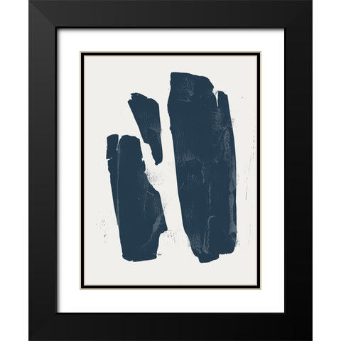 Custom Triple Block Print II Black Modern Wood Framed Art Print with Double Matting by Green, Jacob