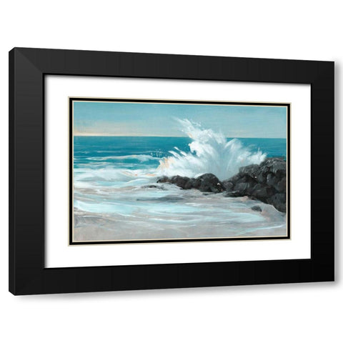 Crashing Wave I Black Modern Wood Framed Art Print with Double Matting by OToole, Tim