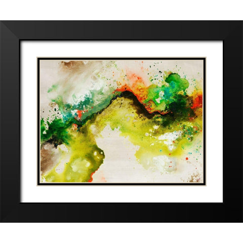 Animated Flow I Black Modern Wood Framed Art Print with Double Matting by Drotar, Rikki