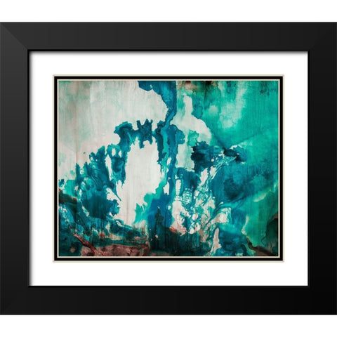 Icecap Black Modern Wood Framed Art Print with Double Matting by Taylor, Kari