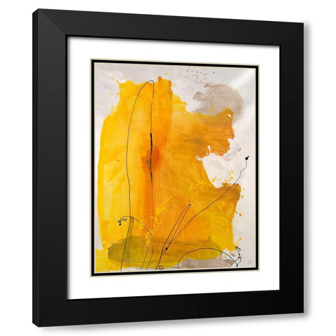 Jovial II Black Modern Wood Framed Art Print with Double Matting by Drotar, Rikki