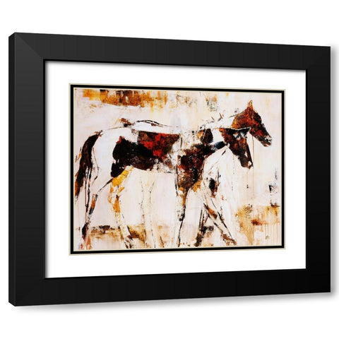 Side by Side Black Modern Wood Framed Art Print with Double Matting by Maas, Jodi