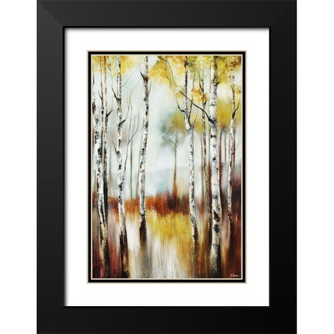 Silent Woods Black Modern Wood Framed Art Print with Double Matting by Drotar, Rikki