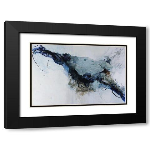Swift Undercurrent Black Modern Wood Framed Art Print with Double Matting by Taylor, Kari