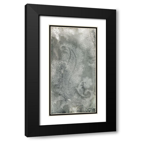 Silver Lace I Black Modern Wood Framed Art Print with Double Matting by Vision Studio
