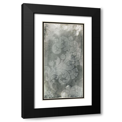 Silver Lace II Black Modern Wood Framed Art Print with Double Matting by Vision Studio