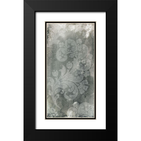 Silver Lace II Black Modern Wood Framed Art Print with Double Matting by Vision Studio